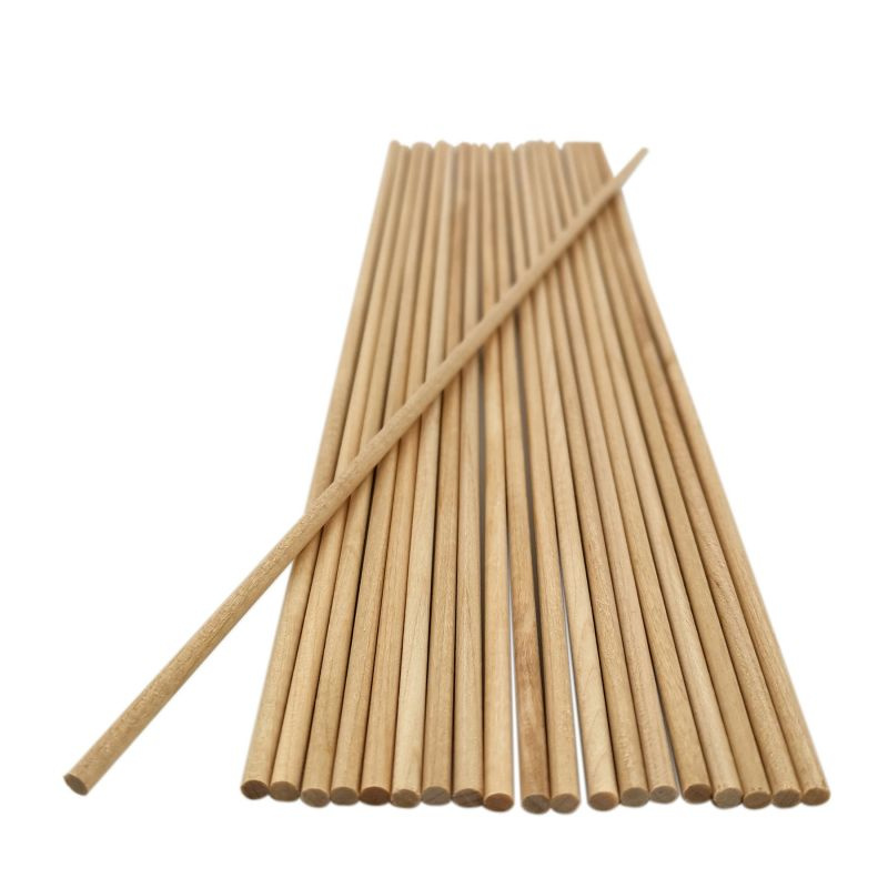 Tyčky dřevěné přírodní kulaté průměr 4mm (20ks)