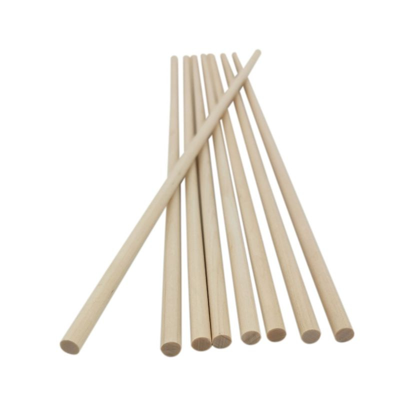 Tyčky dřevěné přírodní kulaté průměr 6mm (8ks)