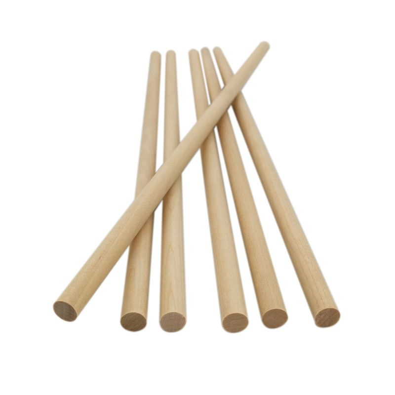 Tyčky dřevěné přírodní kulaté průměr 8mm (6ks)