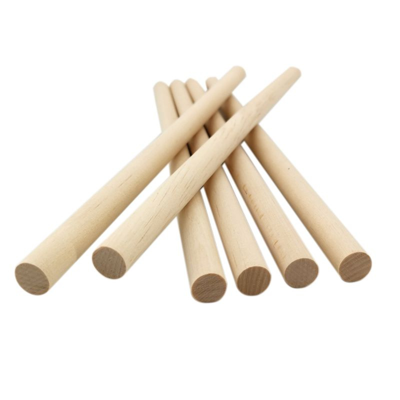 Tyčky dřevěné přírodní kulaté průměr 12mm (6ks)