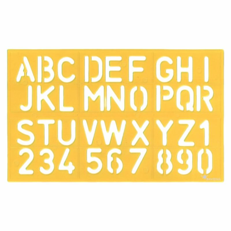 Šablona abeceda a čísla velká