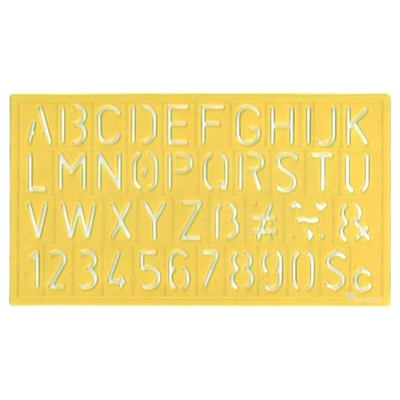 Šablona abeceda a čísla střední