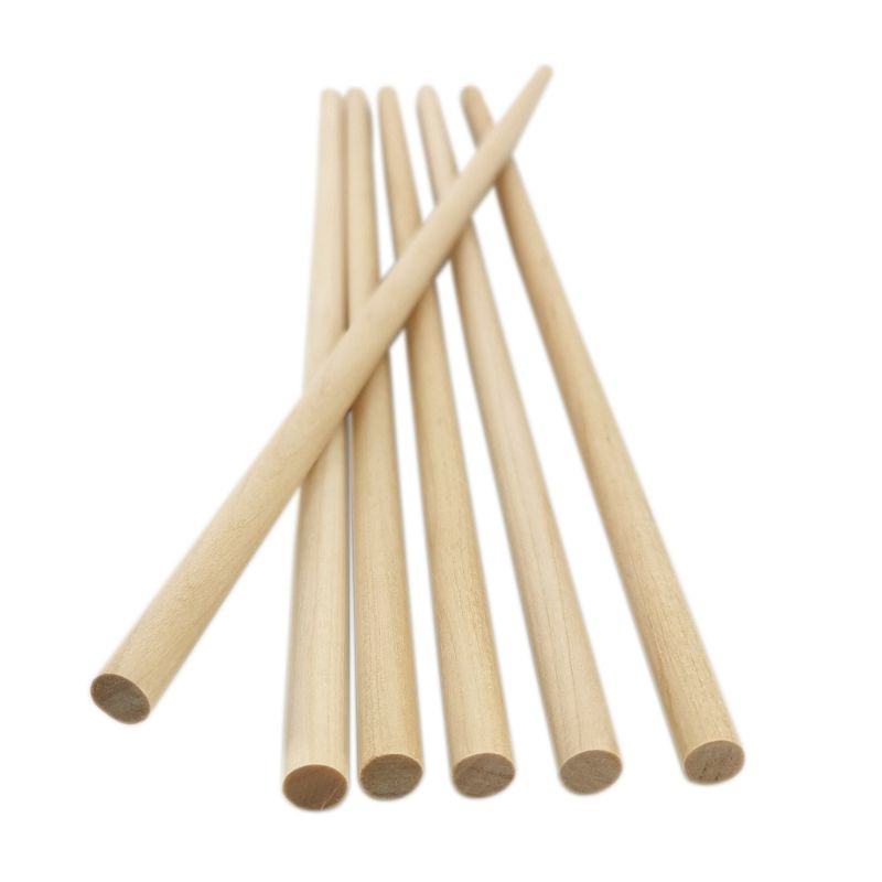 Tyčky dřevěné přírodní kulaté průměr 9,5mm (6ks)