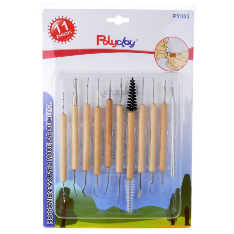 Sada nástrojů na modelování Artix kov s dřevěnou rukojetí (11ks)