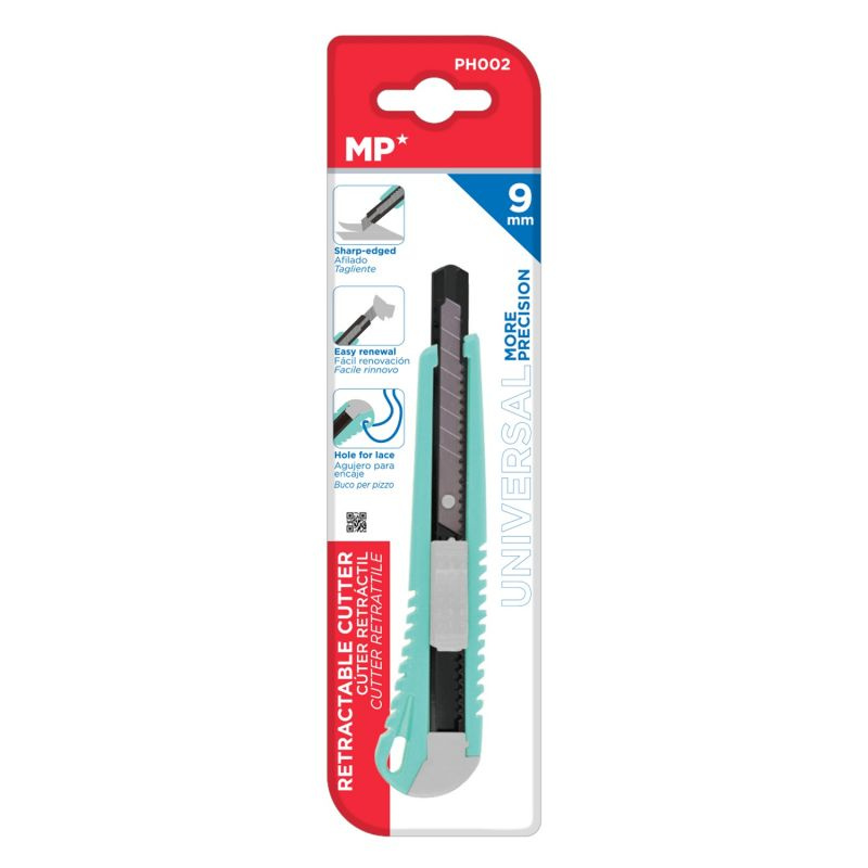 Odlamovací nůž s rukojetí 9mmx8cm - tyrkysový