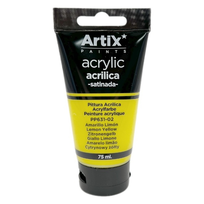 Akrylová barva Artix Paints citrónově žlutá 75ml