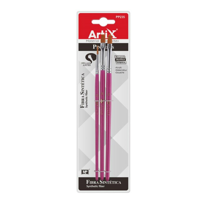 Štětce kulaté a ploché vel.8, 4, 2 sada č.10 (3ks)