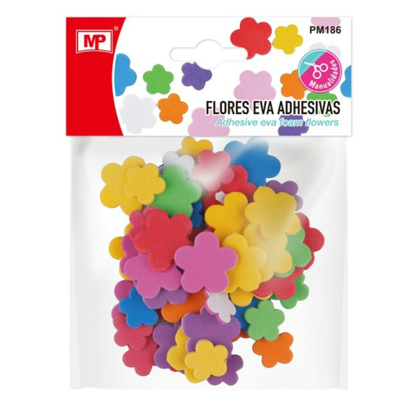 Výřezy z pěnovky samolepicí - Květiny (56ks)