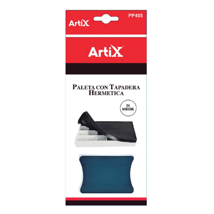 Paleta s víkem 21,5x10,5cm na 24 barev nízká