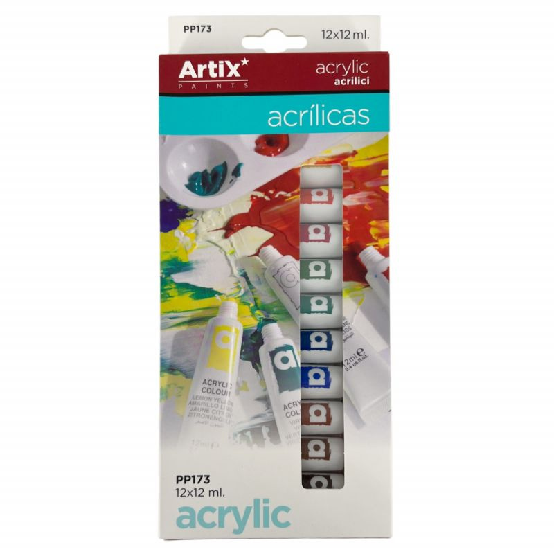Akrylové barvy Artix Paints sada (12x12ml)