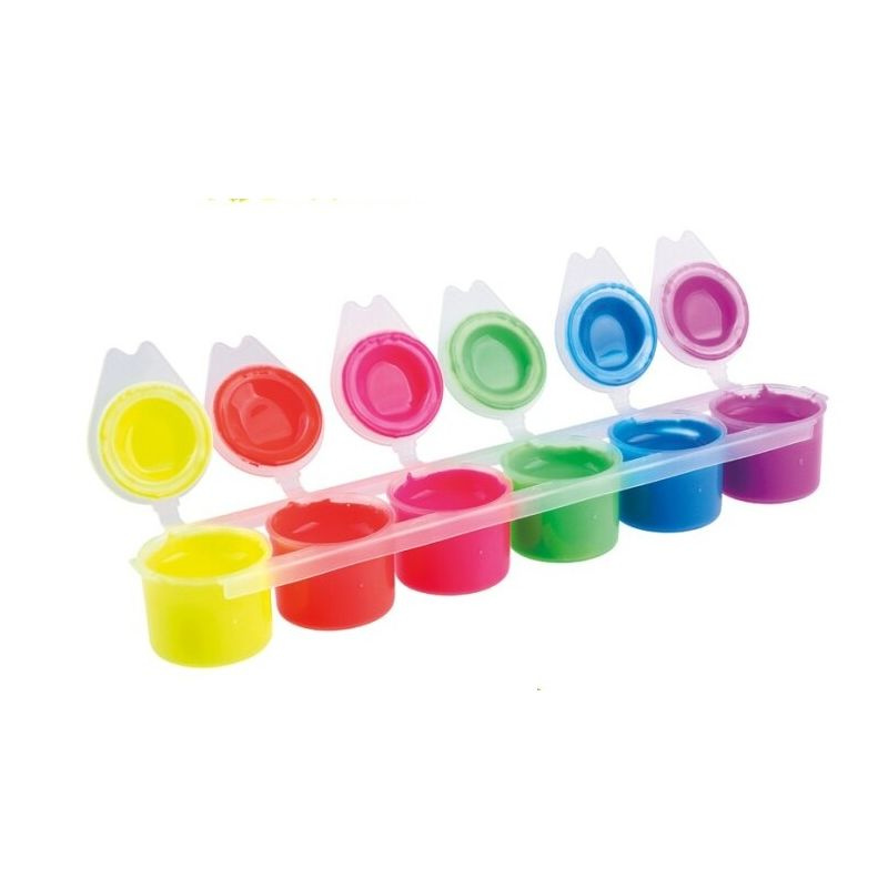 Temperové barvy sada (6x15ml) - neonové