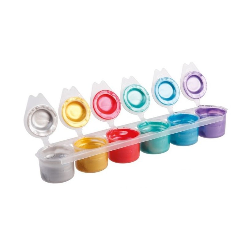 Temperové barvy sada (6x15ml) - metalické