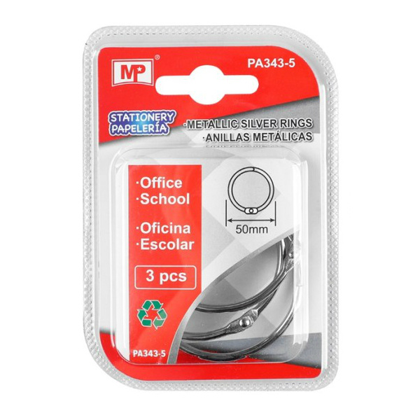 Knihařské kroužky 3ks rozměr vnitřní/vnější 50/55mm