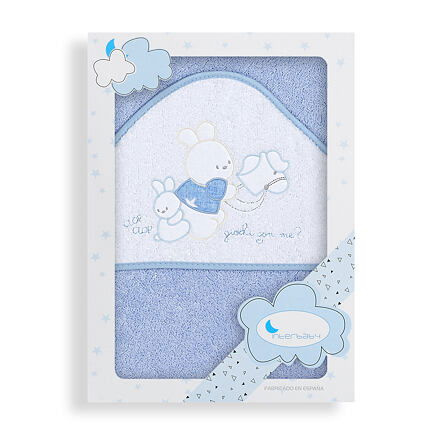Interbaby OSUŠKA froté 100x100 KRÁLÍČEK MAMINKA - modrá
