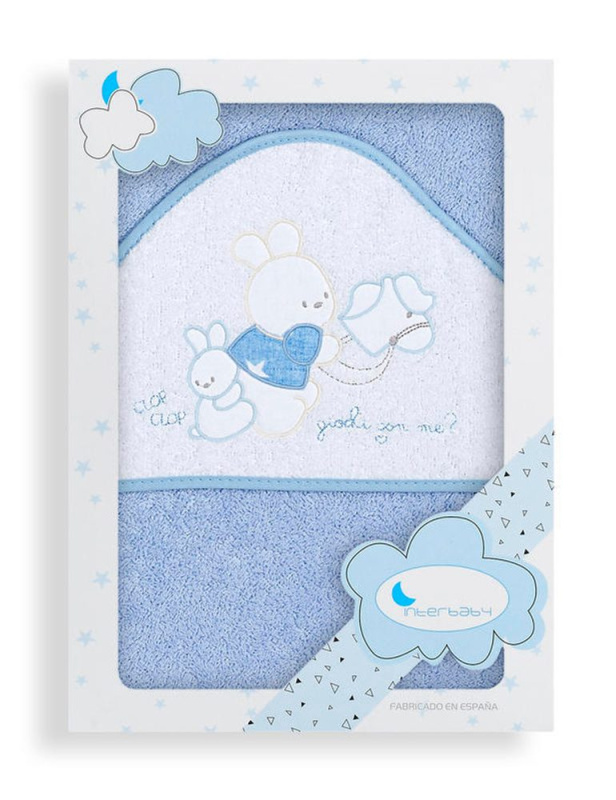 Interbaby OSUŠKA froté 100x100 KRÁLÍČEK MAMINKA - modrá
