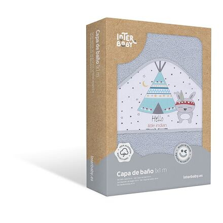 Interbaby Osuška froté 100x100 TEEPEE - šedá