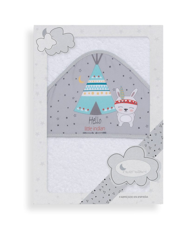 Interbaby Osuška froté 100x100 TEEPEE - šedá