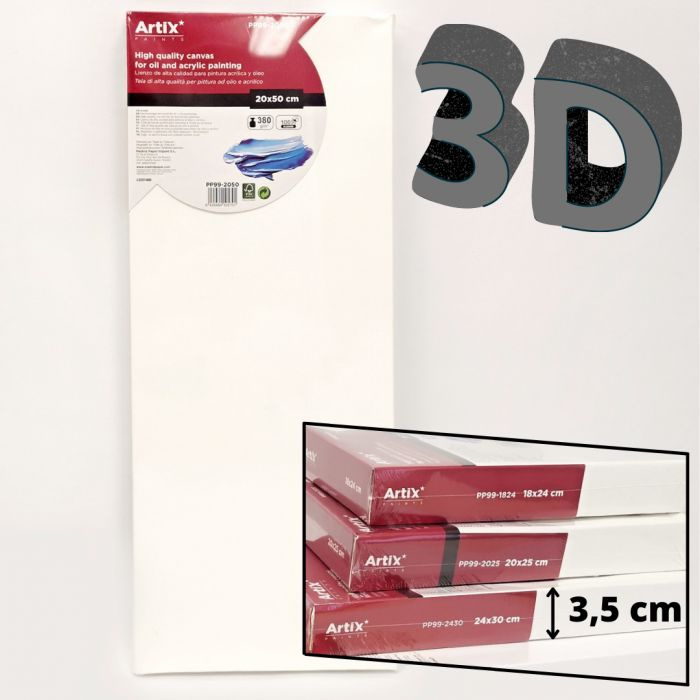 3D Malířské plátno 20×50cm 380g/m2