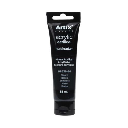 Akrylová barva Artix Paints saténová černá 35ml