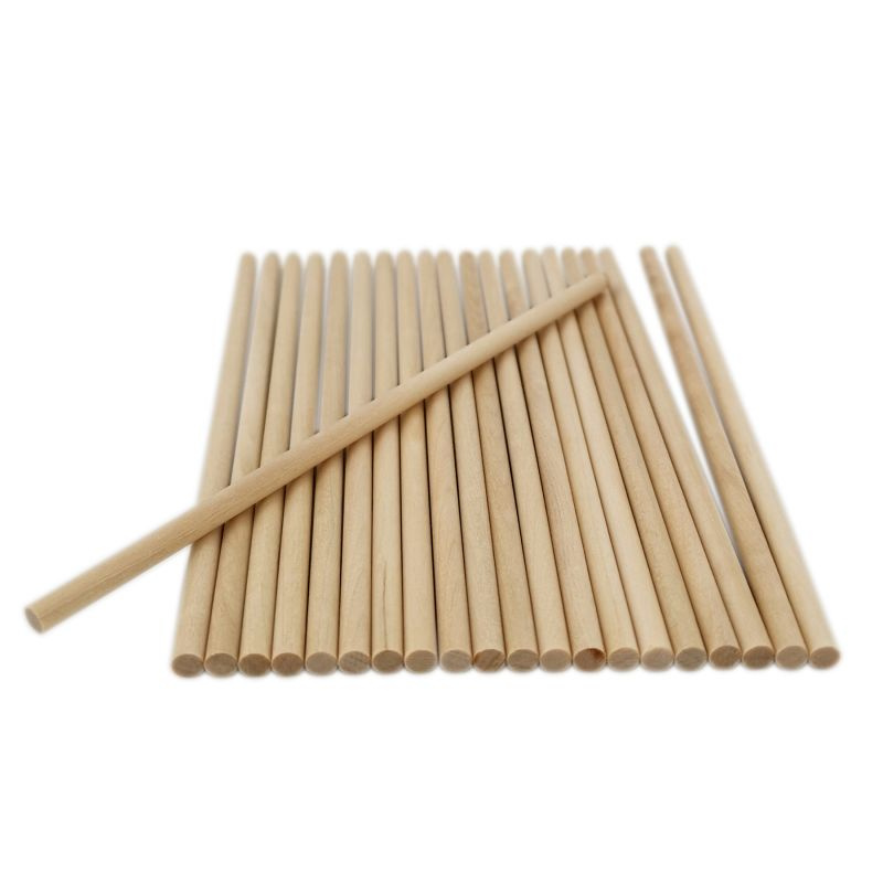 Tyčky dřevěné přírodní kulaté průměr 5mm (21ks)