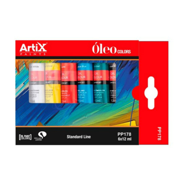 Olejové barvy Artix Paints sada (6x12ml)
