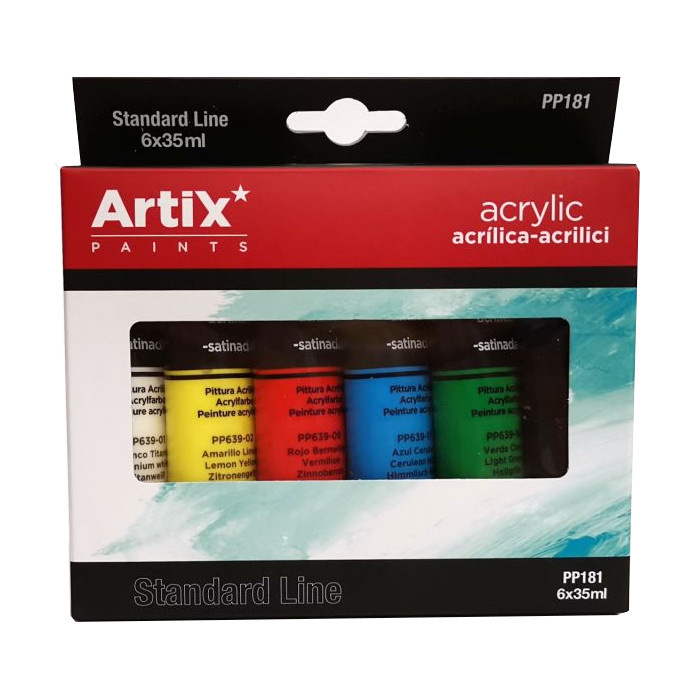 Akrylové barvy Standard Line Artix Paints sada (6x35ml)