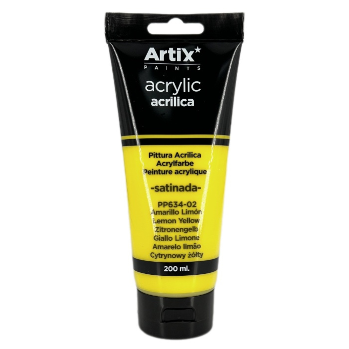 Akrylová barva Artix Paints citrónově žlutá 200ml