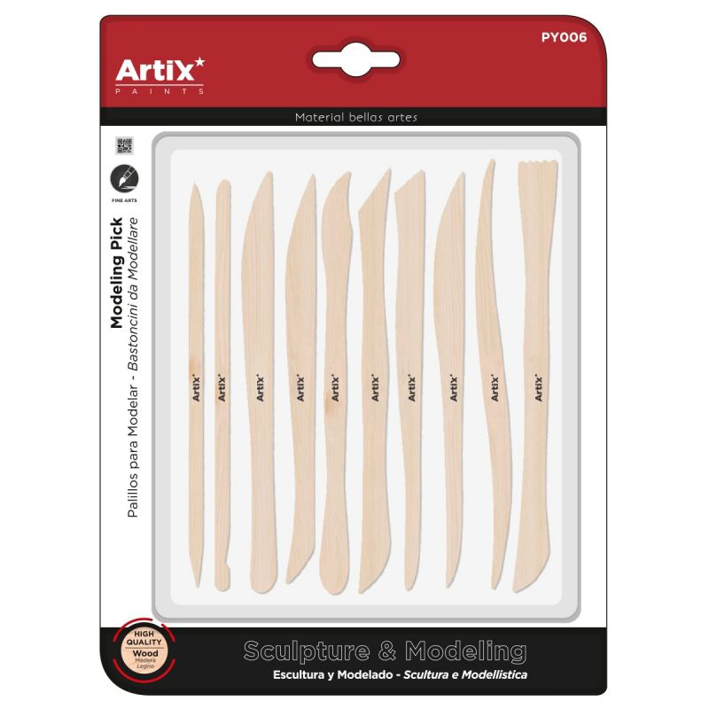 Sada nástrojů na modelování Artix dřevěná (10ks)