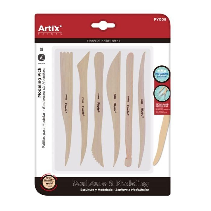 Modelovací dlátka dřevo - 6 ks
