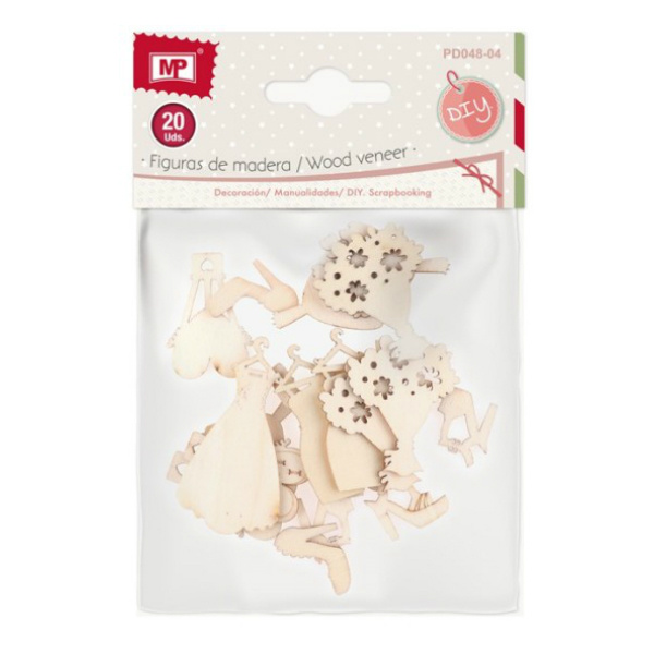 Svatba - dřevěné dekorace (20ks)