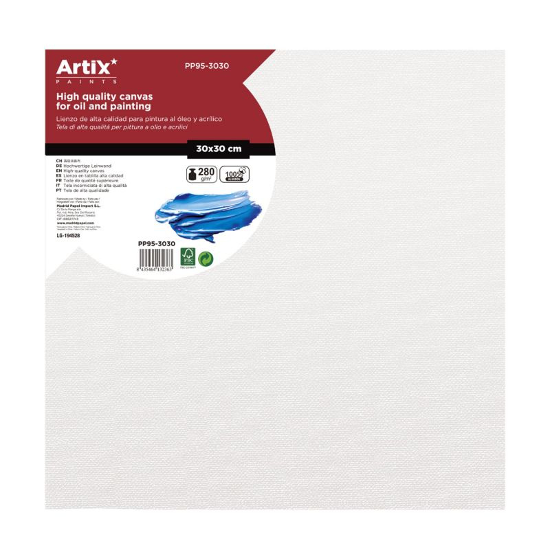 Malířské plátno na desce 30×30cm 280g/m2