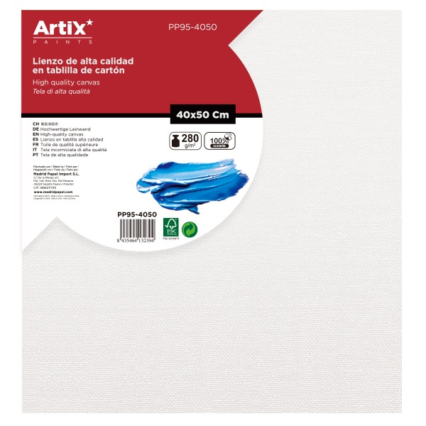 Malířské plátno na desce 40×50cm 280g/m2