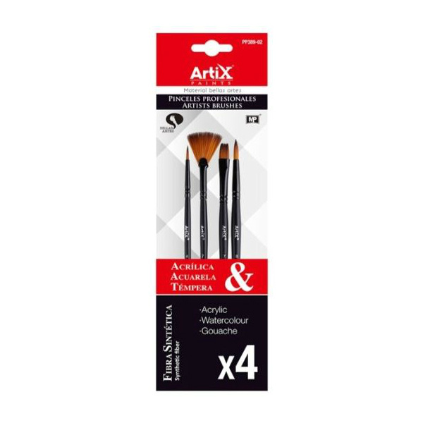 Štětce kulaté a ploché vel.4, 7, 7, 8 sada č.26 (4ks)