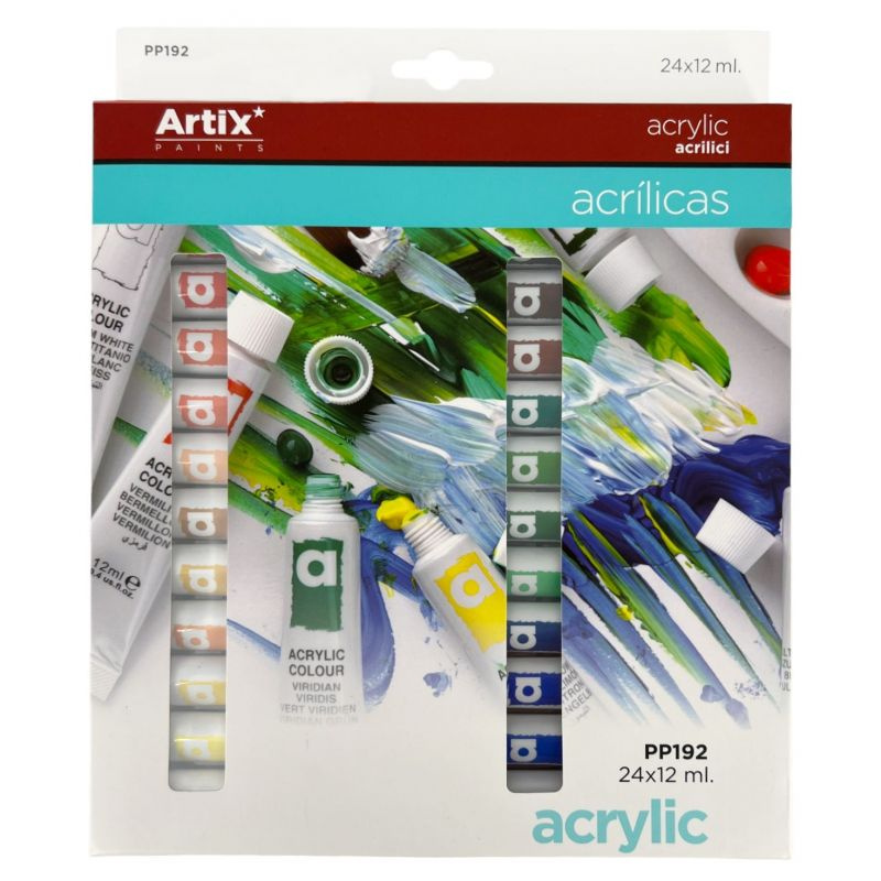 Akrylové barvy Artix Paints sada (24x12ml)