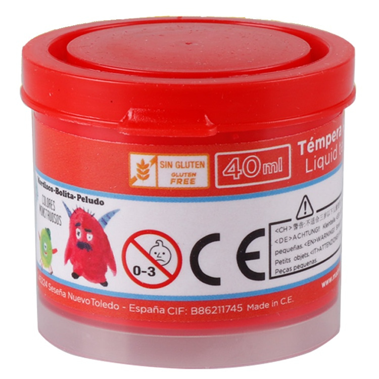 Temperová barva školní 40ml - červená