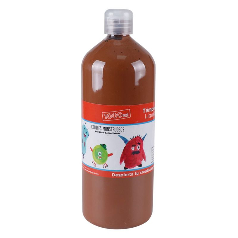 Temperová barva školní 1000ml - hnědá