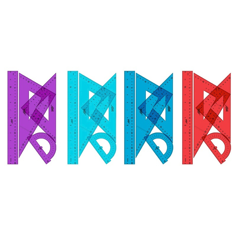 Sada pravítek barevných (barva dle skladové dostupnosti) 4ks