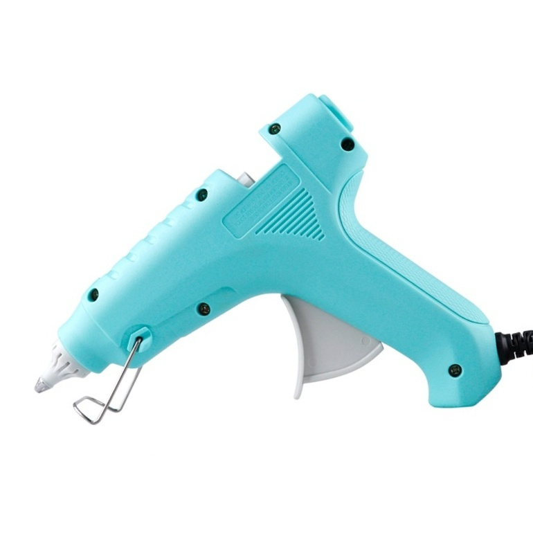 Tavná lepicí pistole velká s vypínačem tyrkysová, 60W, na tyčinky 11mm