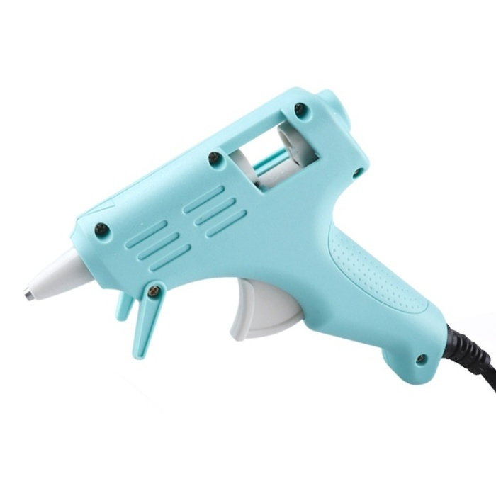 Tavná lepicí pistole malá s vypínačem tyrkysová, 15W, na tyčinky 7mm
