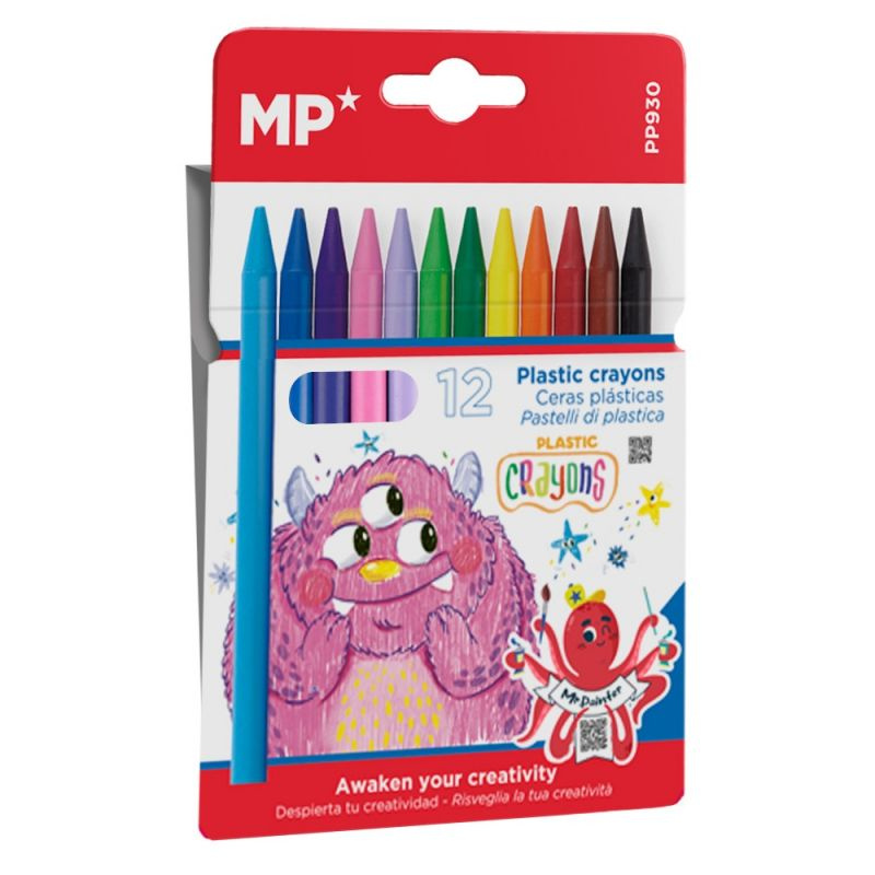 Pastelky voskové Plastic crayons sada (12ks)