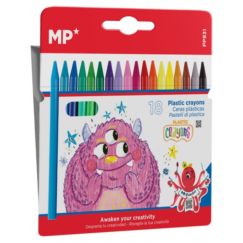 Pastelky voskové Plastic crayons sada (18ks)