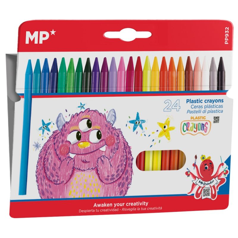 Pastelky voskové Plastic crayons sada (24ks)
