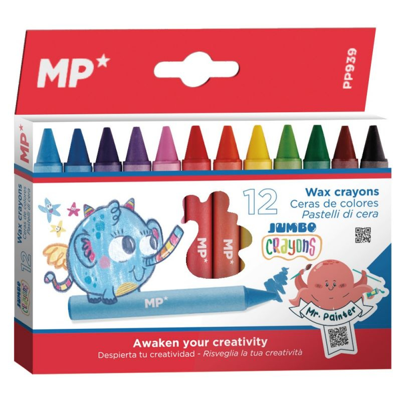 Pastelky voskové Wax crayons jumbo sada (12ks)