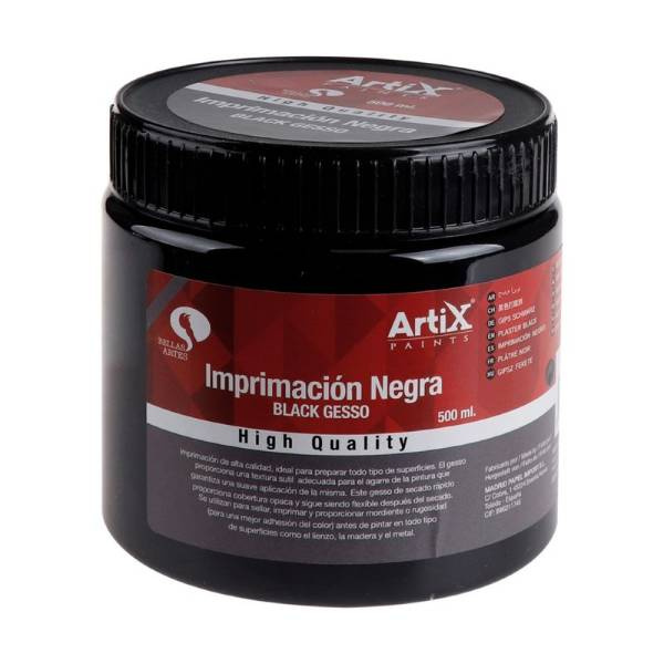 Gesso černá krycí akrylová barva 500ml Artix Paints