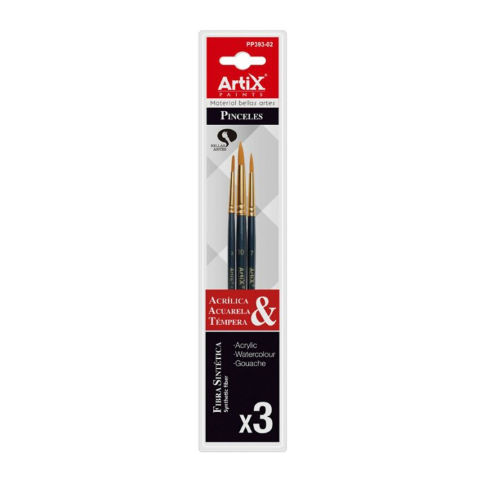 Štětce kulaté syntetické č. 3, 7, 10 sada č.80 (3ks)