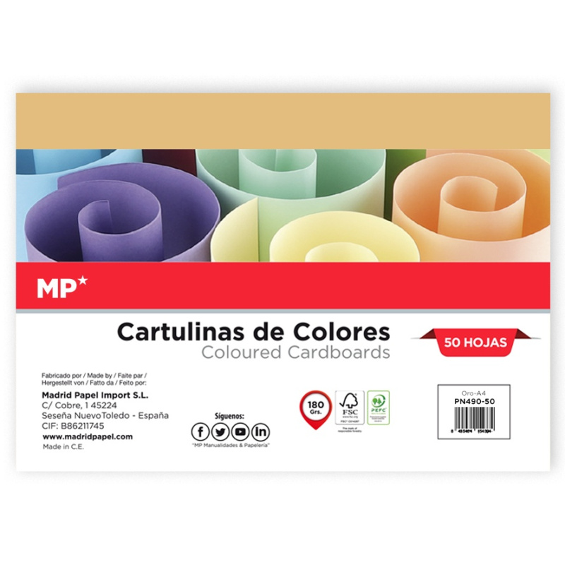 Sada jednobarevných papírů (180g/m2, 50 listů) A4 - žlutá