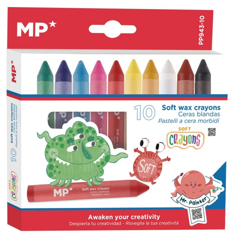 Pastelky voskové Soft wax crayons sada (10ks)