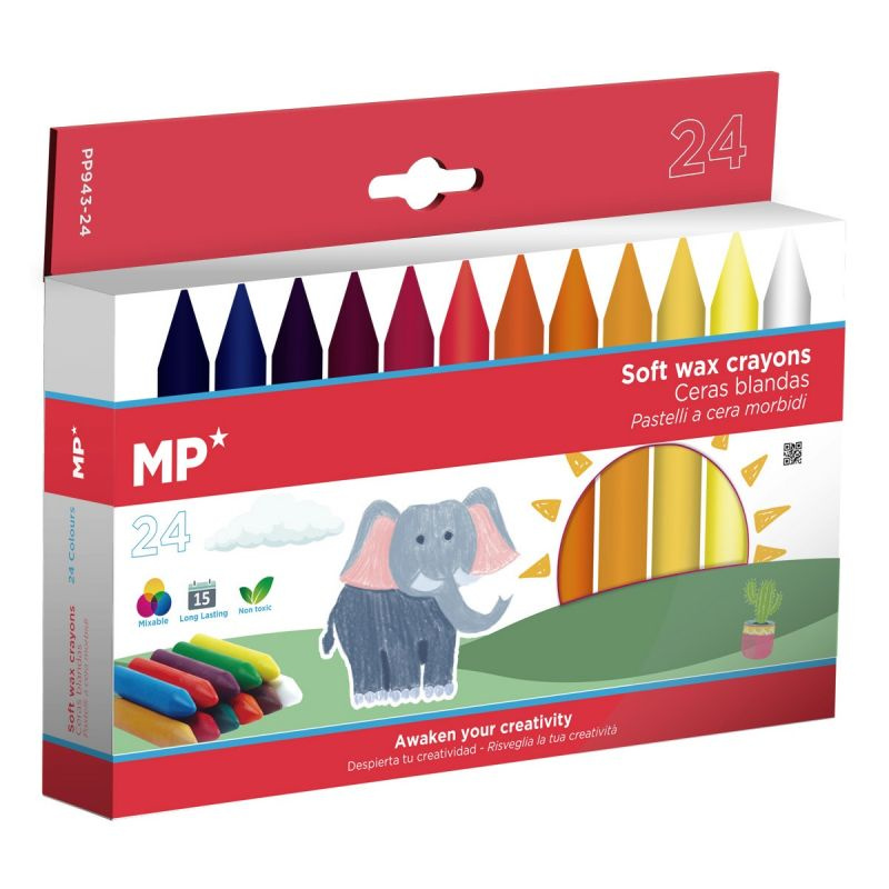Pastelky voskové Soft wax crayons sada (24ks)