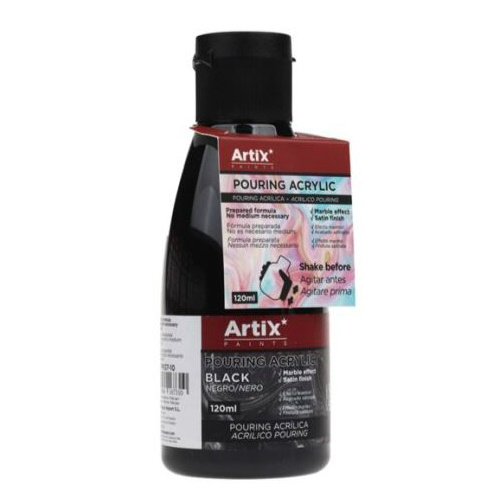 Akrylová barva tekutá Pouring Acrylics černá 120ml
