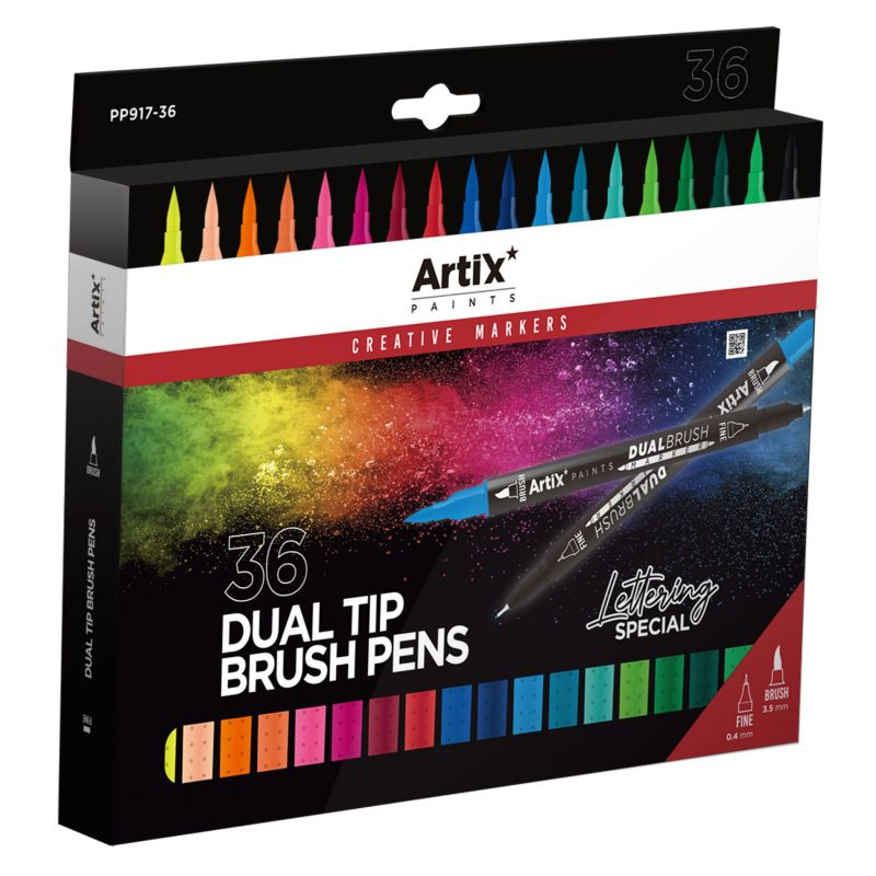 Sada oboustranných fixů se dvěma hroty (36ks) mix barev